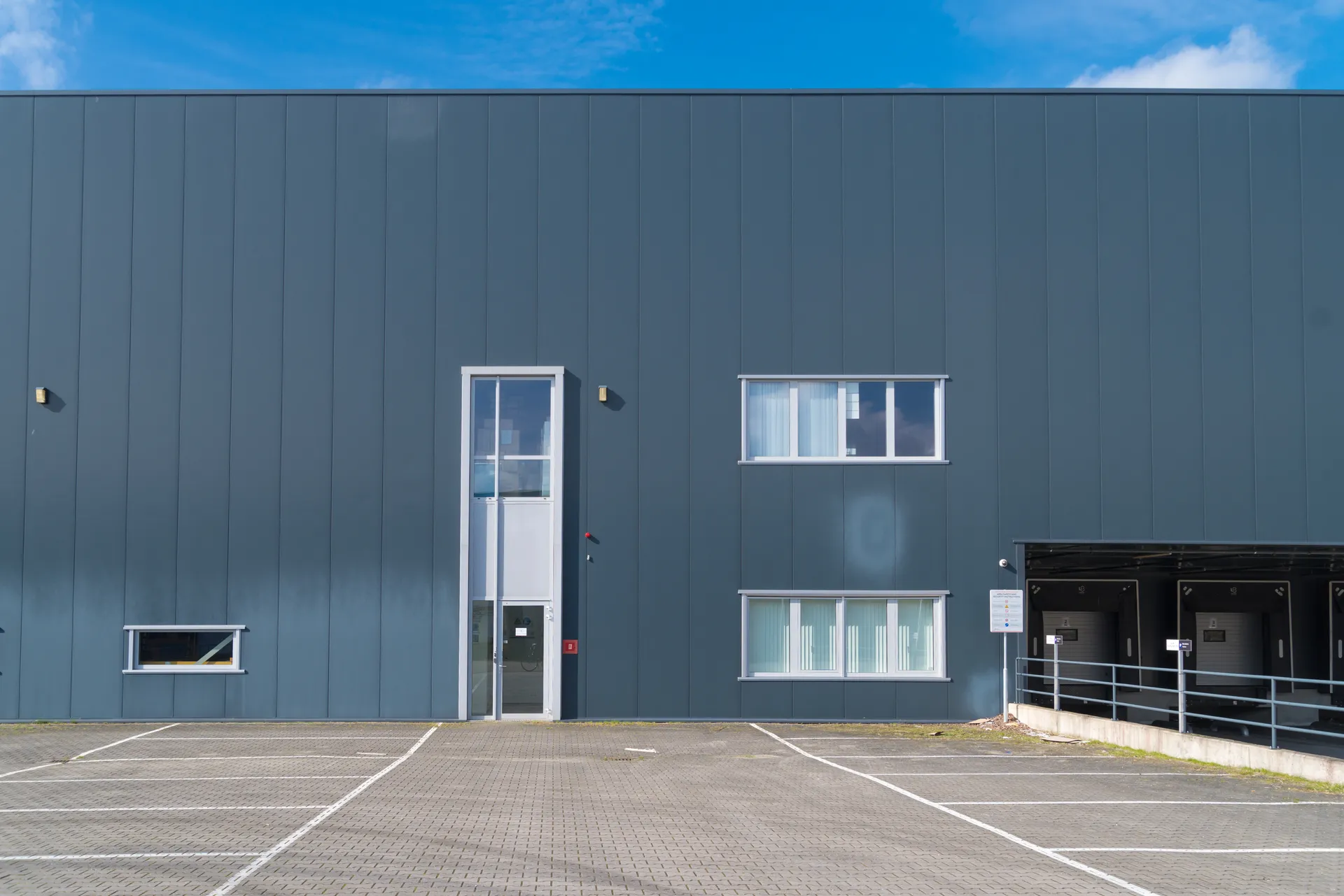 Modern industrial warehouse exterior